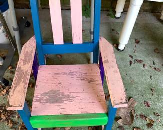 #192 Wood Painted Kids Rocker $20.00