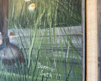 #347 Original Oil of Water Pump in Frame - signed - 21x26 $40.00