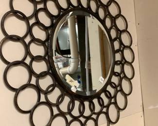 #142 29 round mirror $50.00