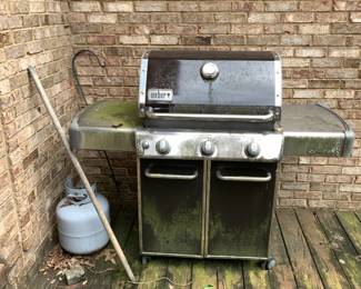#30 Webber grill with 3 burners 58x25x48 $30.00