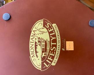 #64 Montana lifestyle 2 trails turns 1 road man and women metal 12 tall $90.00