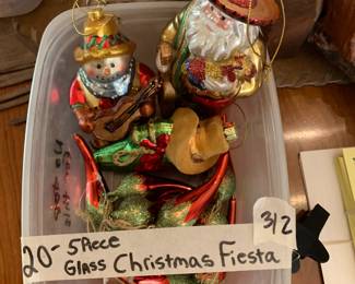 ##312 5 piece Glass Christmas Fiesta $20.00