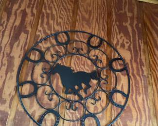 #351 Metal Wall Art of Horse - 23" Round $60.00
