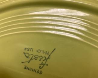 #276 Set of 2 Fiesta Ware Platters - Green and Gray $30.00