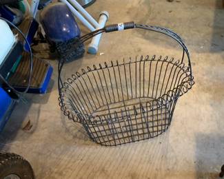 #354 Metal Flower Basket Plant Holder - 16x10x22L $20.00