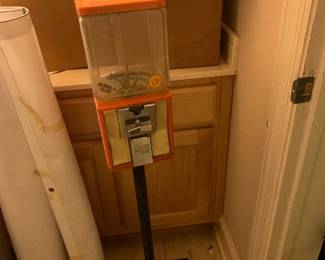 #168 northwestern gumball machine on stand 45 tall $90.00