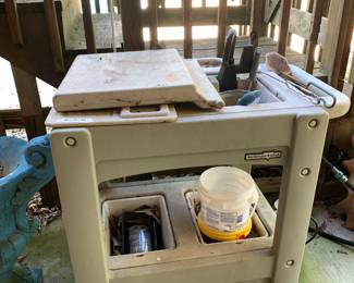 #194 Fiberglass Backyard Gear Sink (hooks up to a hose) - 36x28x36 (on wheels) $45.00