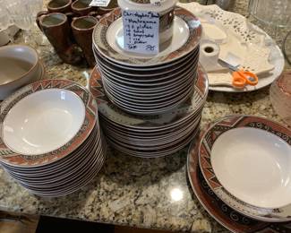 #170 Christpher Stewert Montezuma soma 34 pieces brown black print $80.00