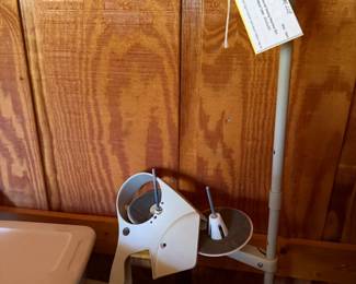 #348 Misc. - Barn Yamata Commercial Sewing Machine (for leather on a Metal Table - 47x21x32) $400.00