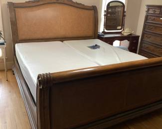 #36 king sled bed with leather back and foot $200.00
#37 king split sleep number bed with 1 remote that works both sides $275.00