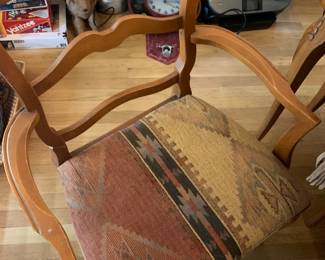#2 French Provencial dining table with 1 leaf 6 chairs 40x60-72x30 $200.00