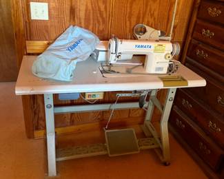 #348 Misc. - Barn Yamata Commercial Sewing Machine (for leather on a Metal Table - 47x21x32) $400.00