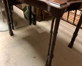 #133 table with handwork wood bamboo legs 37x25x21as top finish $65.00