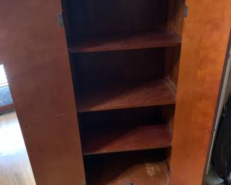 #39 cabinet w 2 doors 4 shelves 24x12x54 $75.00