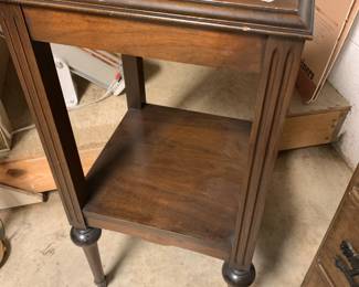 #121 square table with shelf 15x15x31 $45.00