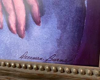 #248 print of America Cowgirl - Doreman Burns signed print - Framed - 25x32 $40.00