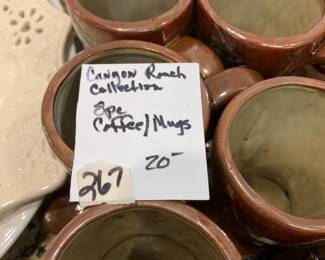 #267 Canyon Ranch Collection of 8 Coffee Mug Boots $20.00
