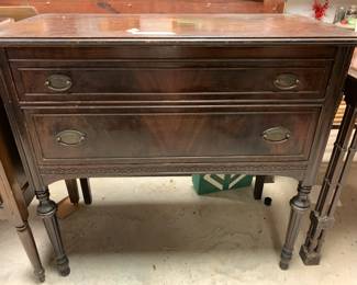 #130 2drawer cabinet as is finish 36x17x34 $45.00