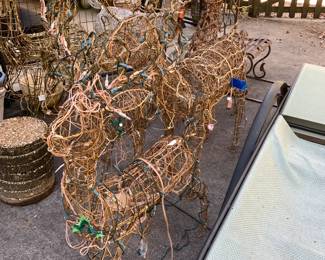 #202 Set of 4 Reindeer Lighted $30.00