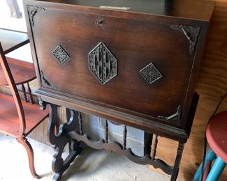 #109 Eastlake desk with lock drop down door front desk 28x12x46 $175.00