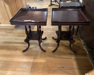 #17 pair end table with 4 legs 19x19x27 $80.00