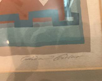 #258 Original Acrylic Framed and Signed of Mexican Blanket - 32x32 $45.00
