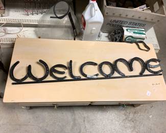 #359 Horseshoe Welcome Wall Hanging - 41x6 $24.00