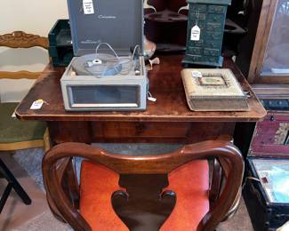 Antique Wooden Furniture, Vintage Record Player, Jewelry Box, etc.