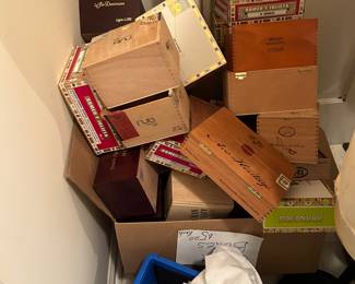 Oversized selection of cigar boxes
