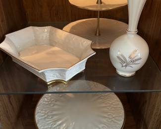 Lenox china pieces.