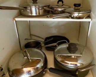 Various pots and pans. More not shown.