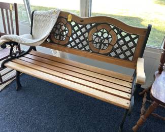 Jordan metal/wood bench