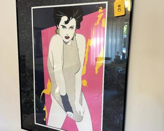 Patrick Nagel framed print