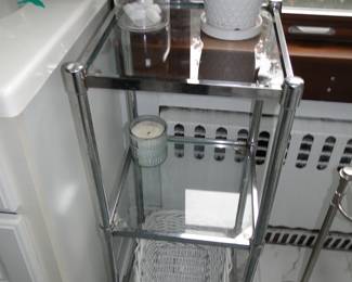 Glass and chrome cart