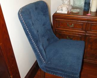 Two of these blue chairs