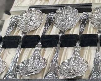 Sterling Silver Set of 6 Berry Spoons