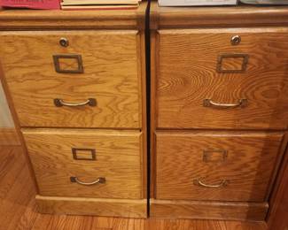 Oak file cabinets