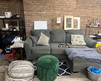 Couch and household items