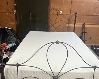Iron Queen bed with mattress