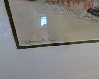 Framed artwork from 1939 signed by George Henri Manzana Pissarro with authenticity