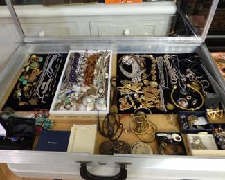 Costume jewelry & many watches