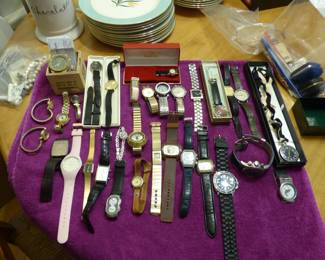 Costume jewelry & many watches
