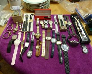 Costume jewelry & many watches
