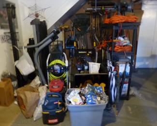 LOADED garage & basement!! Tons of power & hand tools and all kinds of things!!