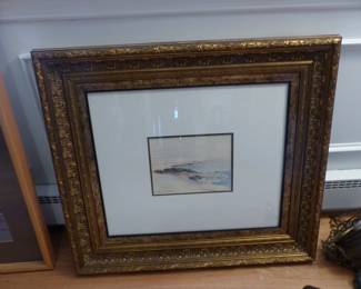 Framed artwork from 1939 signed by George Henri Manzana Pissarro with authenticity