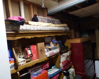LOADED garage & basement!! Tons of power & hand tools, furniture and all kinds of things!! (Hutch top for buffet cabinet)
