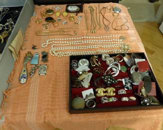 Costume jewelry & many watches