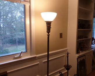Antique floor lamp with marble base