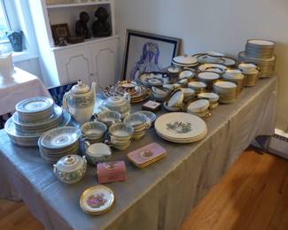 Dinnerware sets, antique bric-a-brac