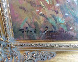 Oil painting signed by Joan Giralt Lerin